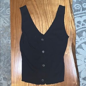 Cute black tank-top with thick straps